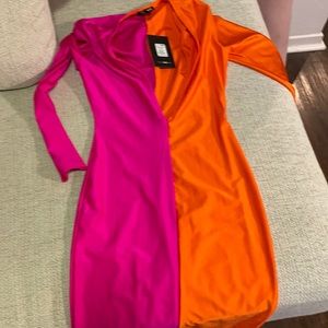Orange and Fuschia Dress